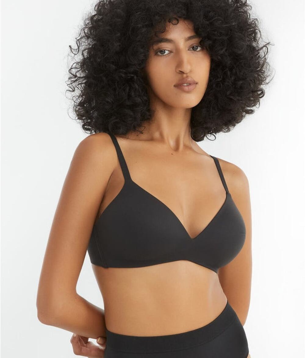 WACOAL How Perfect Wire-Free T-Shirt Bra Black Sz 34D